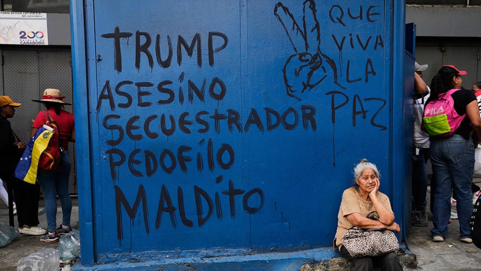 anti trump grafity venezuela